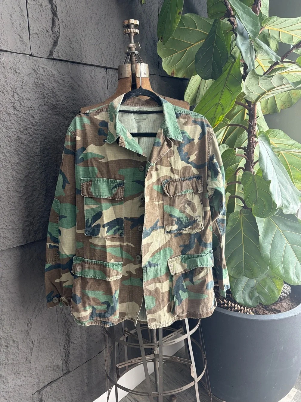 Men's Camouflage Field Jacket - Green Camo